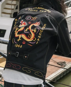 Bronson Mfg 1946 China Dragon Embroidery Souvenir Tour Jacket><noscript><img width=