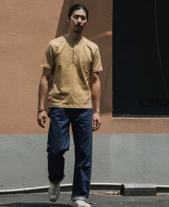 Bronson Mfg 10.6 oz Cotton Short Sleeve Henley T-Shirt -><noscript><img width=
