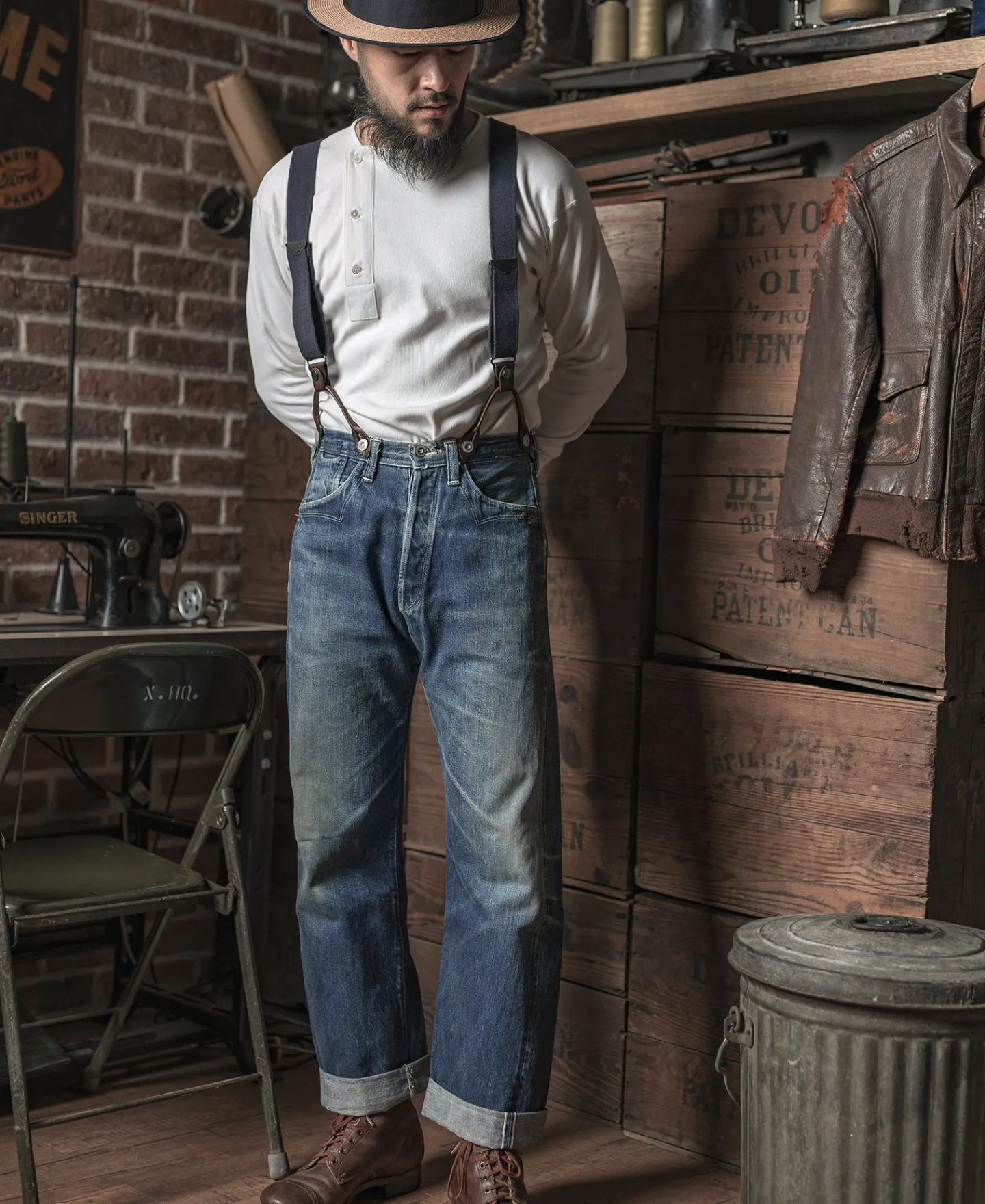 Bronson Mfg 14 oz Side Closing Henley Shirt -> Long Sleeve T-Shirts|Henleys