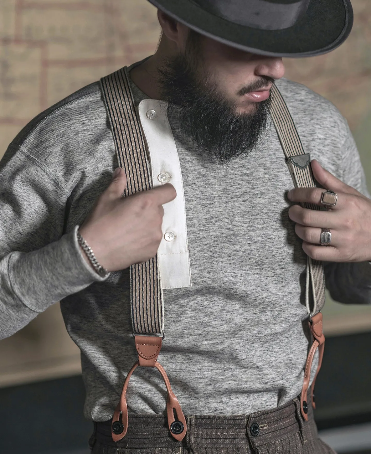 Bronson Mfg 14 oz Side Closing Henley Shirt -> Long Sleeve T-Shirts|Henleys