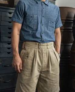 Bronson Mfg 1943 Slub Cotton Chambray Work Shirt><noscript><img width=