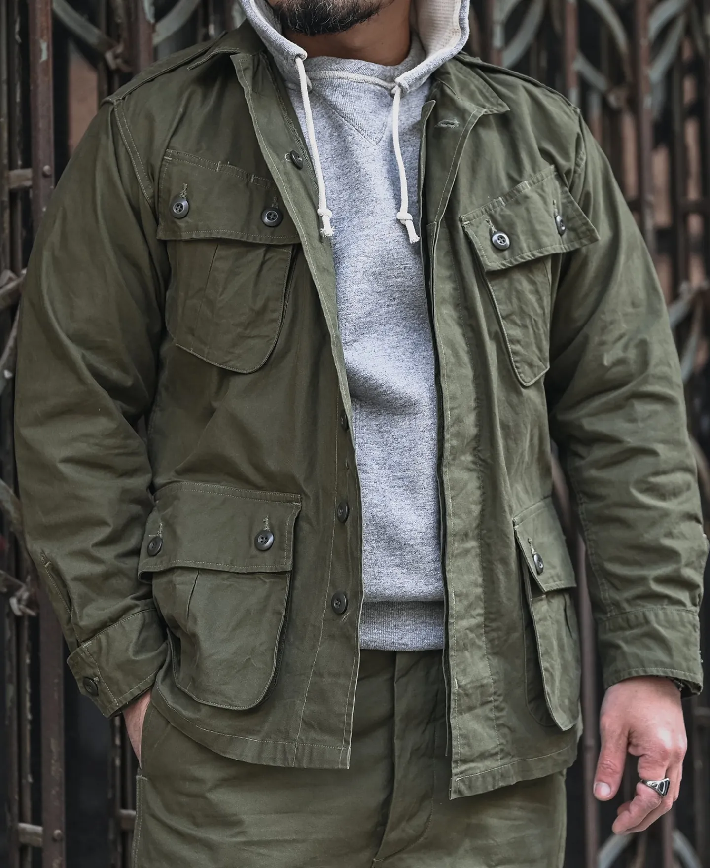 Bronson Mfg 1963 1st Model Tropical Jungle Fatigue Jacket> Jackets & Coats