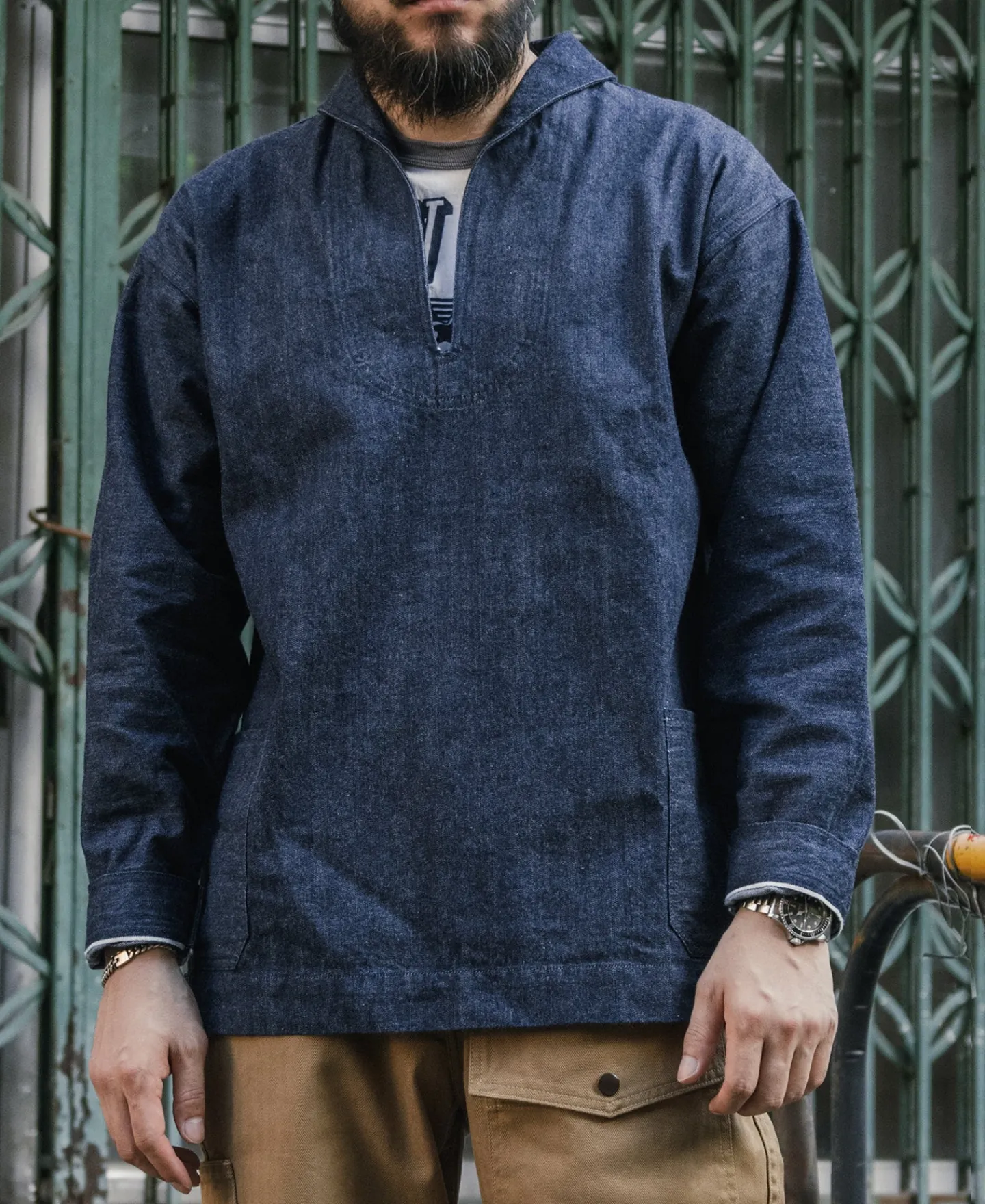 Bronson Mfg 1917 USN Dungaree Pullover Jumper> Jackets & Coats|Denim Jackets