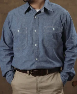 Bronson Mfg Chambray Work Shirt> Long Sleeve Shirts