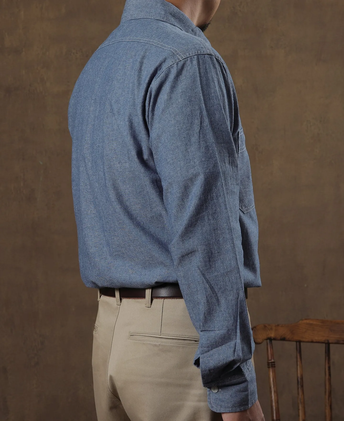 Bronson Mfg Chambray Work Shirt> Long Sleeve Shirts