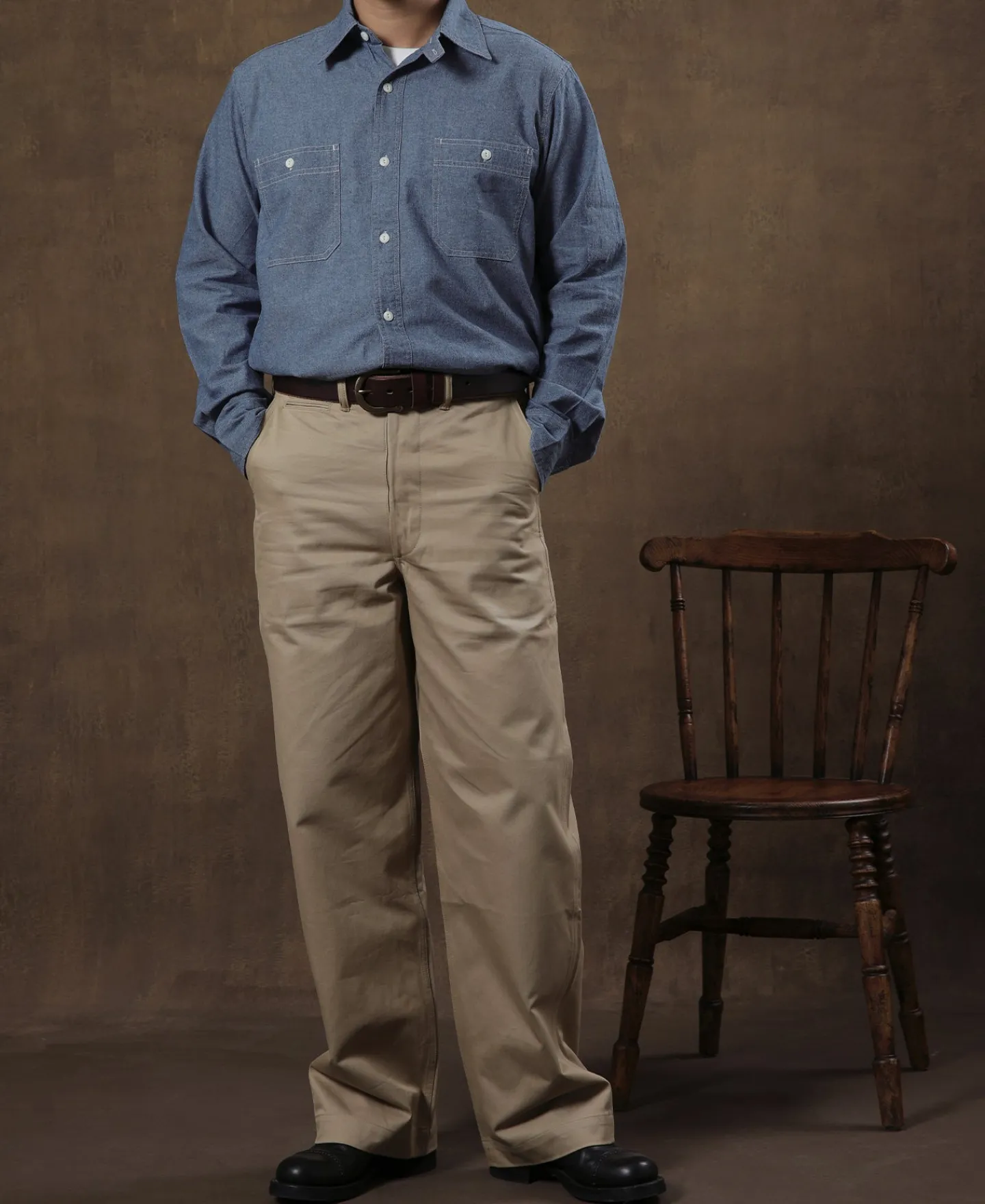 Bronson Mfg Chambray Work Shirt> Long Sleeve Shirts