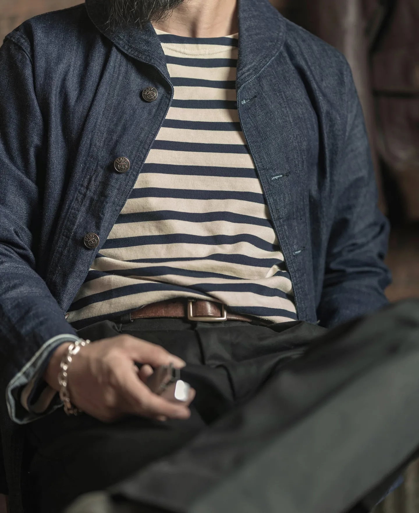 Bronson Mfg Breton Stripe Long Sleeve T-Shirt> Long Sleeve T-Shirts