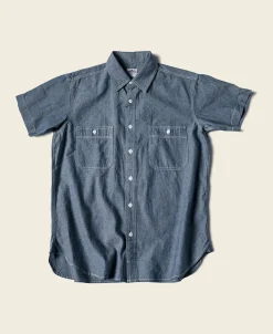 Bronson Mfg Chambray Short Sleeve Work Shirt> Short Sleeve Shirts