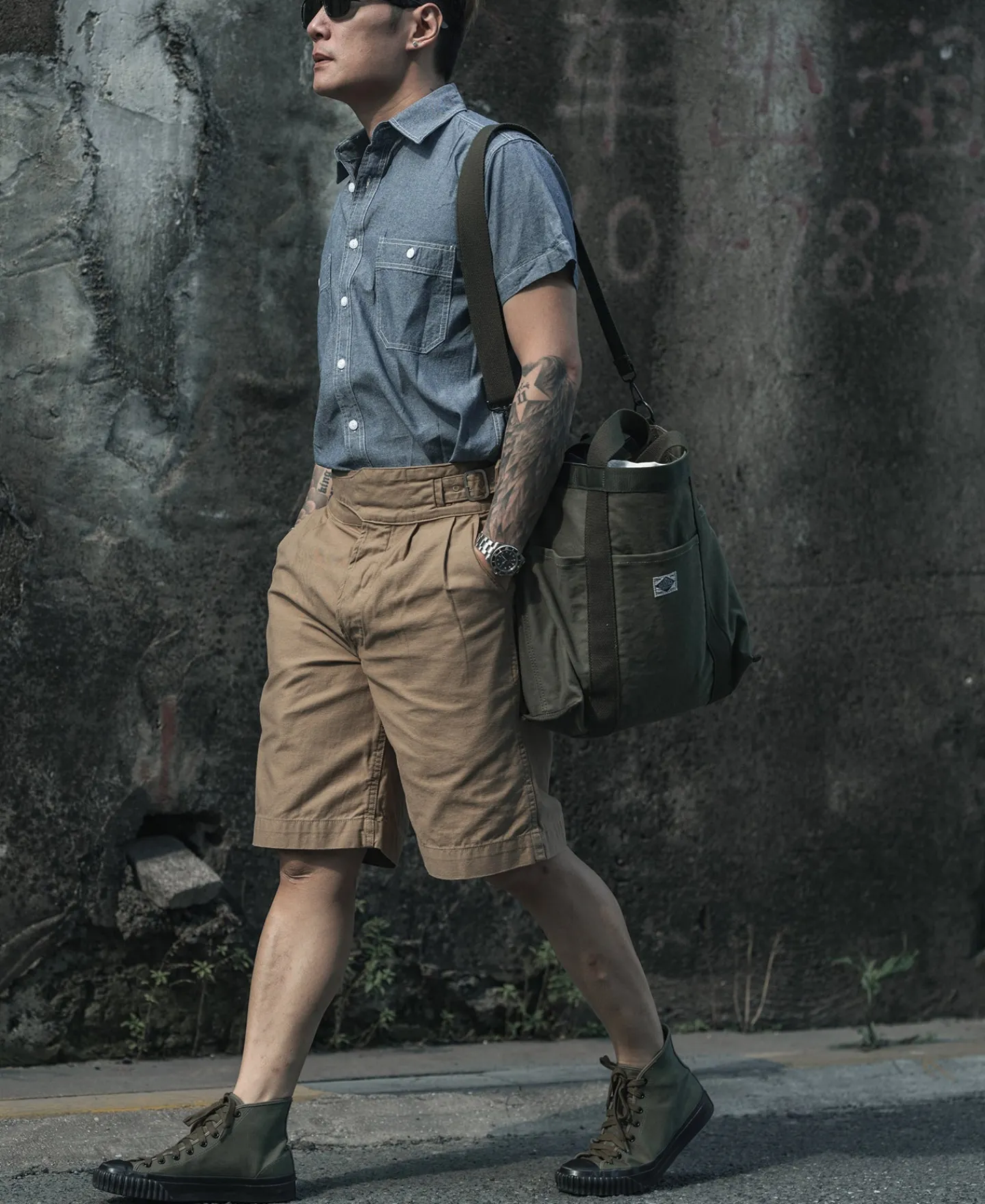 Bronson Mfg Chambray Short Sleeve Work Shirt> Short Sleeve Shirts