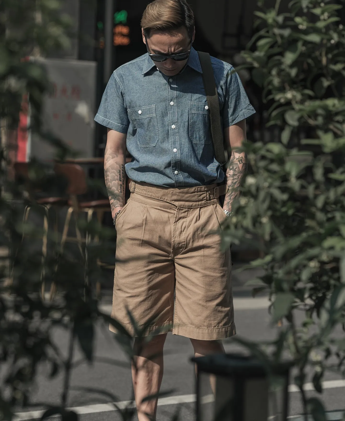 Bronson Mfg Chambray Short Sleeve Work Shirt> Short Sleeve Shirts