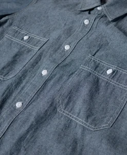 Bronson Mfg Chambray Short Sleeve Work Shirt><noscript><img width=