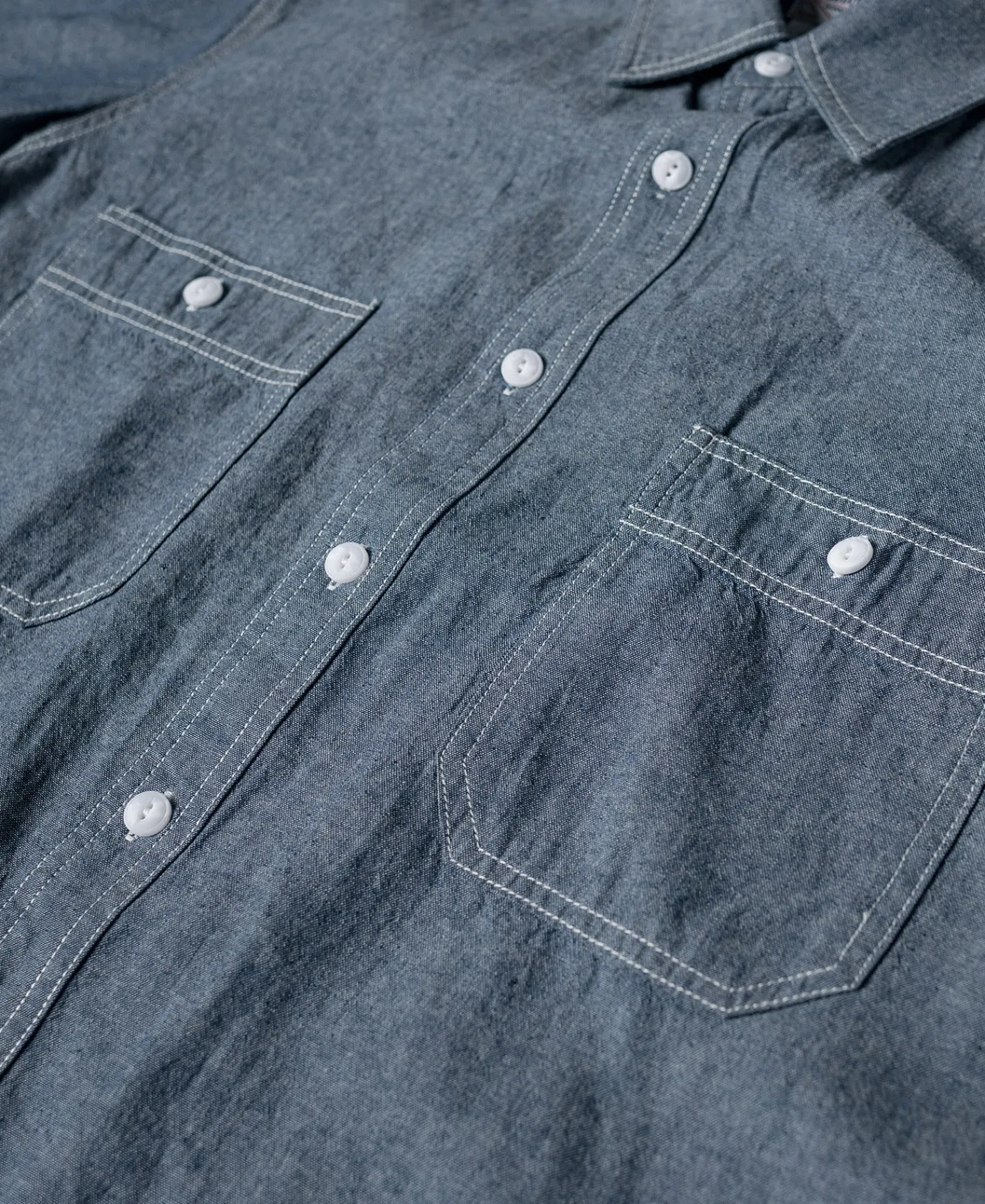 Bronson Mfg Chambray Short Sleeve Work Shirt> Short Sleeve Shirts