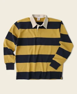 Bronson Mfg Classic Fit Striped Jersey Rugby Shirt -> Long Sleeve T-Shirts