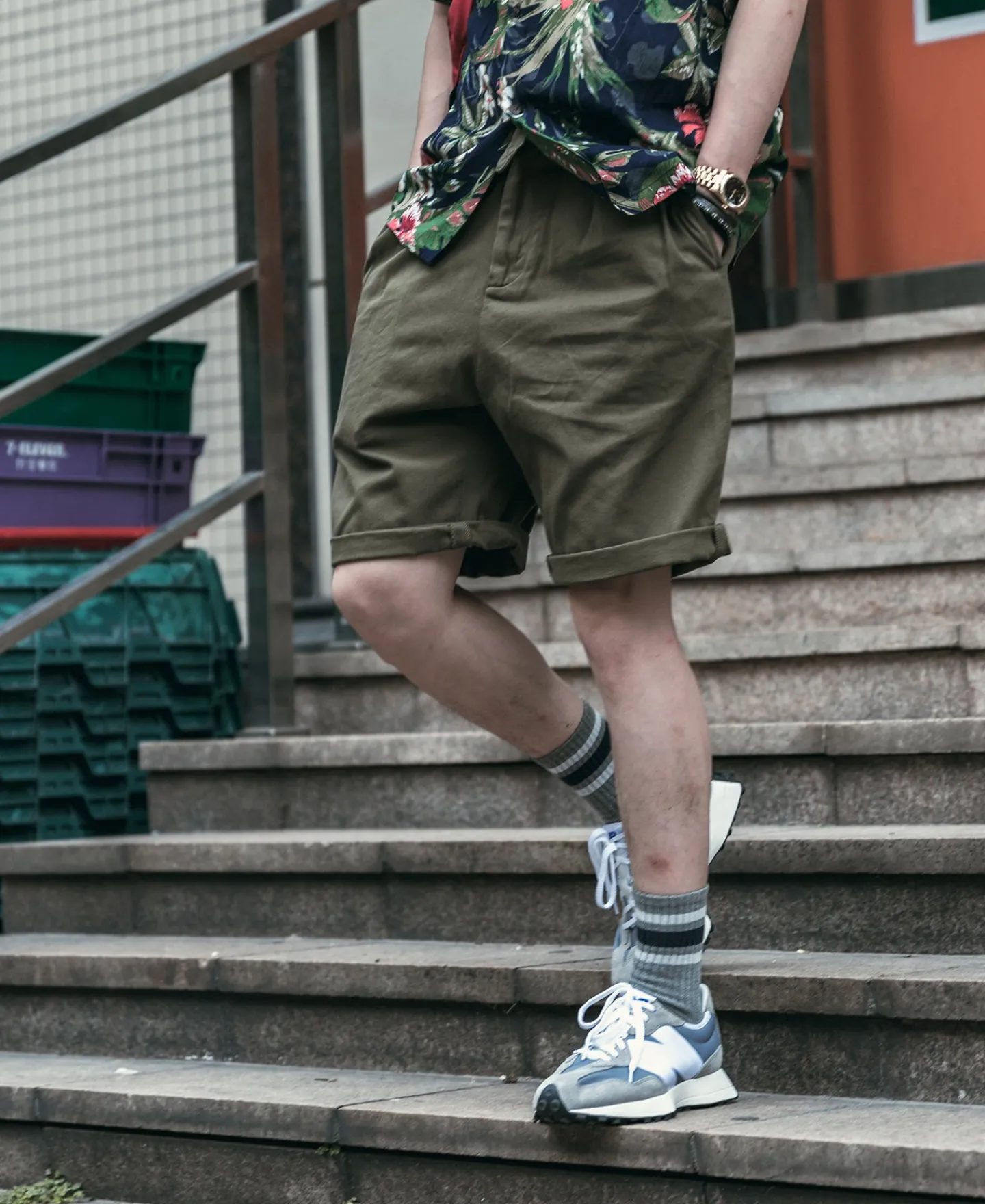 Bronson Mfg Classic Straight Leg Double Pleated Shorts -> Shorts
