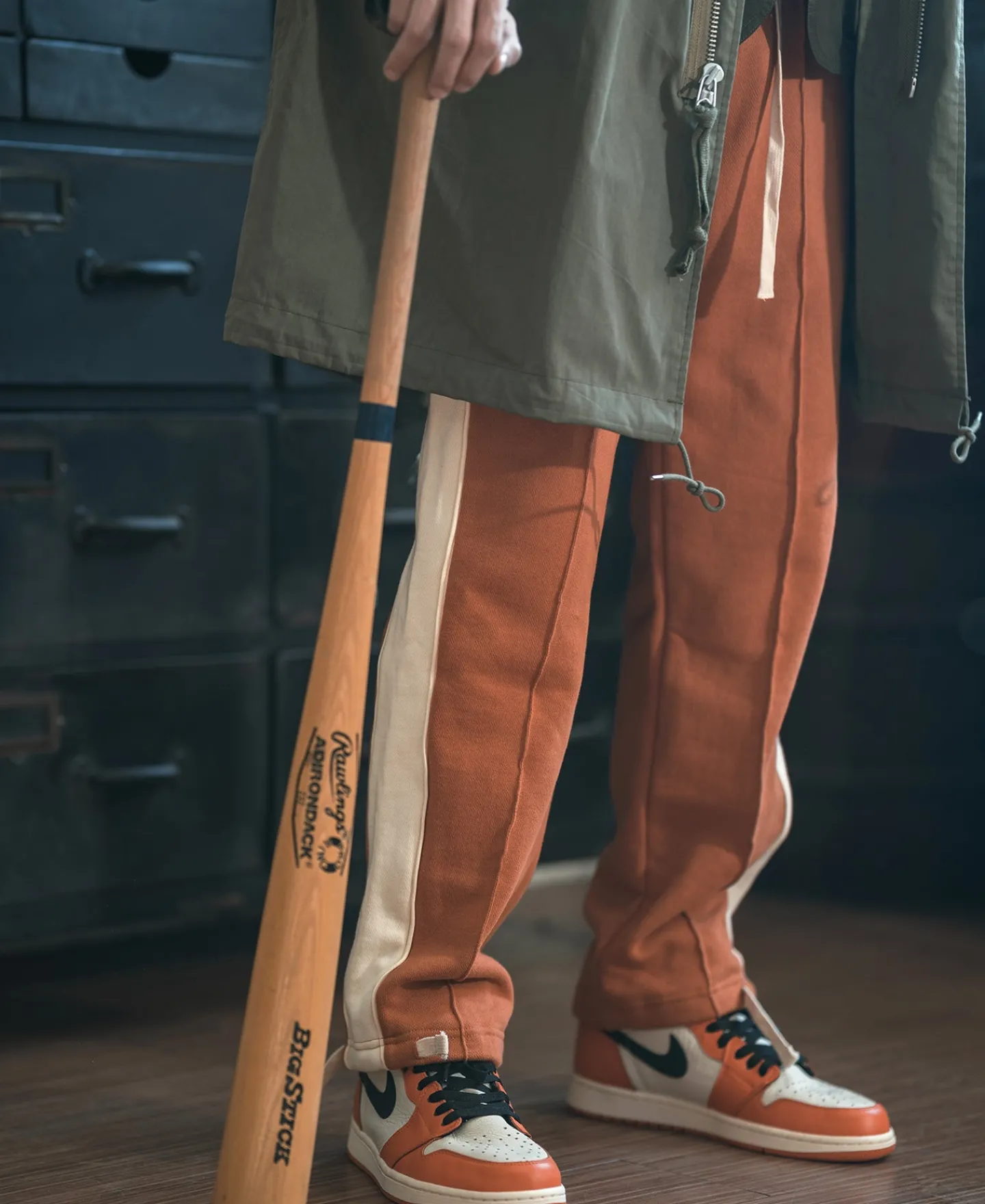 Bronson Mfg Classic Straight-Leg Striped Logo-Embroidered Cotton-Terry Sweatpants -> Pants & Trousers|Sweatpants