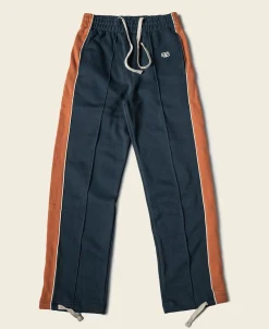 Bronson Mfg Classic Straight-Leg Striped Logo-Embroidered Cotton-Terry Sweatpants -> Pants & Trousers|Sweatpants
