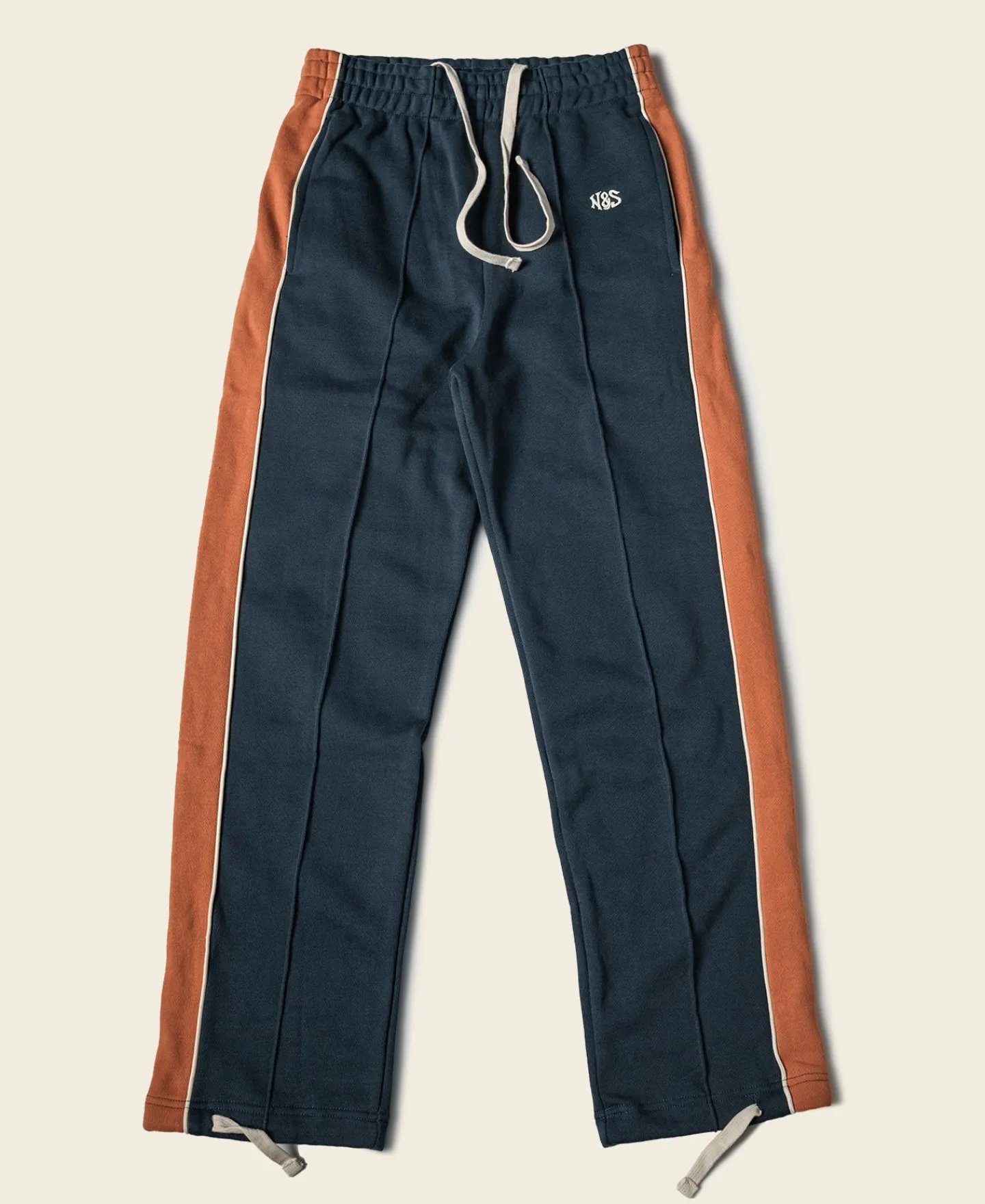 Bronson Mfg Classic Straight-Leg Striped Logo-Embroidered Cotton-Terry Sweatpants -> Pants & Trousers|Sweatpants