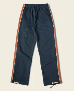 Bronson Mfg Classic Straight-Leg Striped Logo-Embroidered Cotton-Terry Sweatpants -> Pants & Trousers|Sweatpants