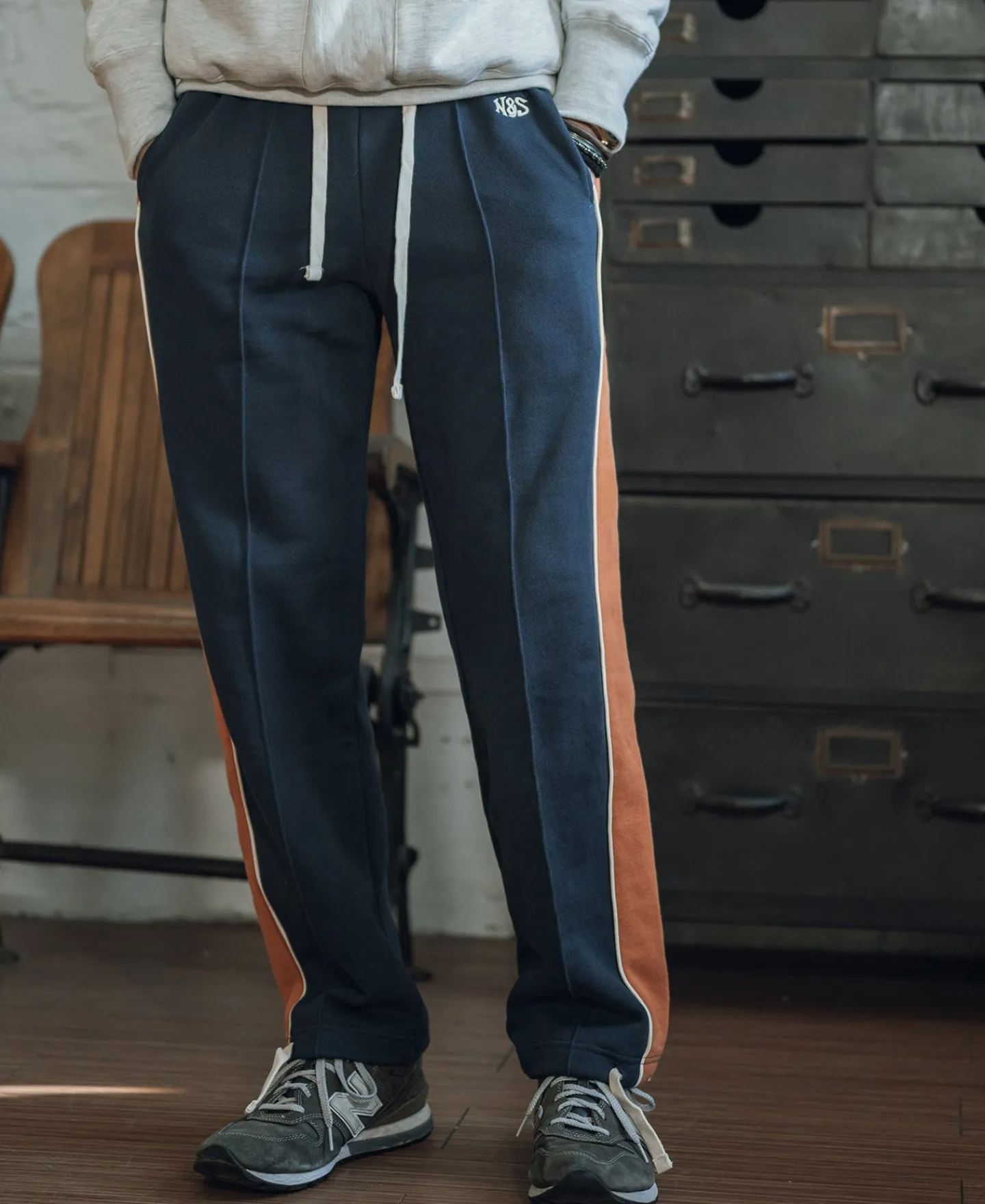 Bronson Mfg Classic Straight-Leg Striped Logo-Embroidered Cotton-Terry Sweatpants -> Pants & Trousers|Sweatpants