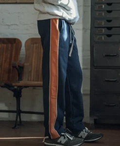 Bronson Mfg Classic Straight-Leg Striped Logo-Embroidered Cotton-Terry Sweatpants -><noscript><img width=