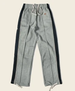 Bronson Mfg Classic Straight-Leg Striped Logo-Embroidered Cotton-Terry Sweatpants -> Pants & Trousers|Sweatpants