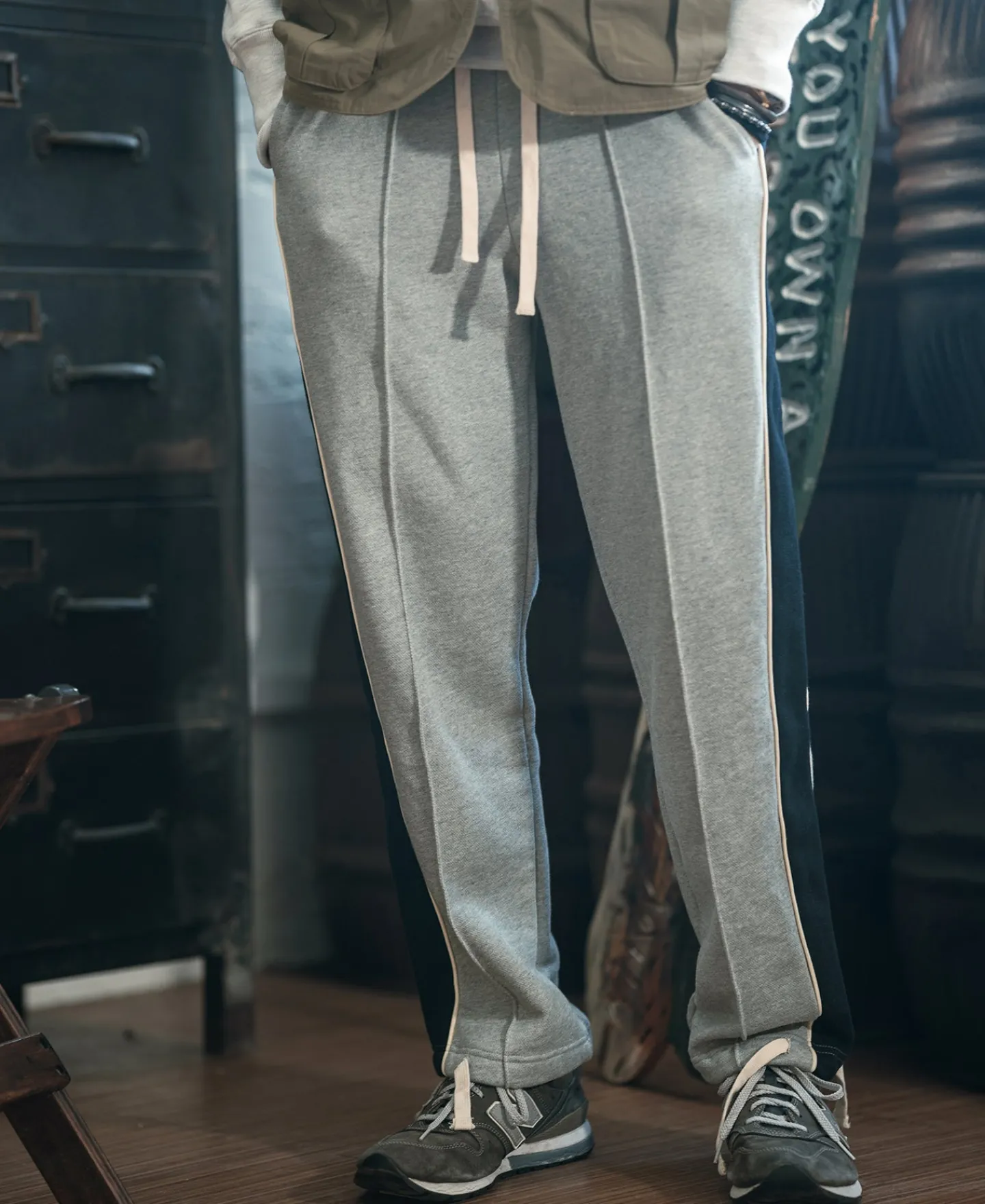 Bronson Mfg Classic Straight-Leg Striped Logo-Embroidered Cotton-Terry Sweatpants -> Pants & Trousers|Sweatpants