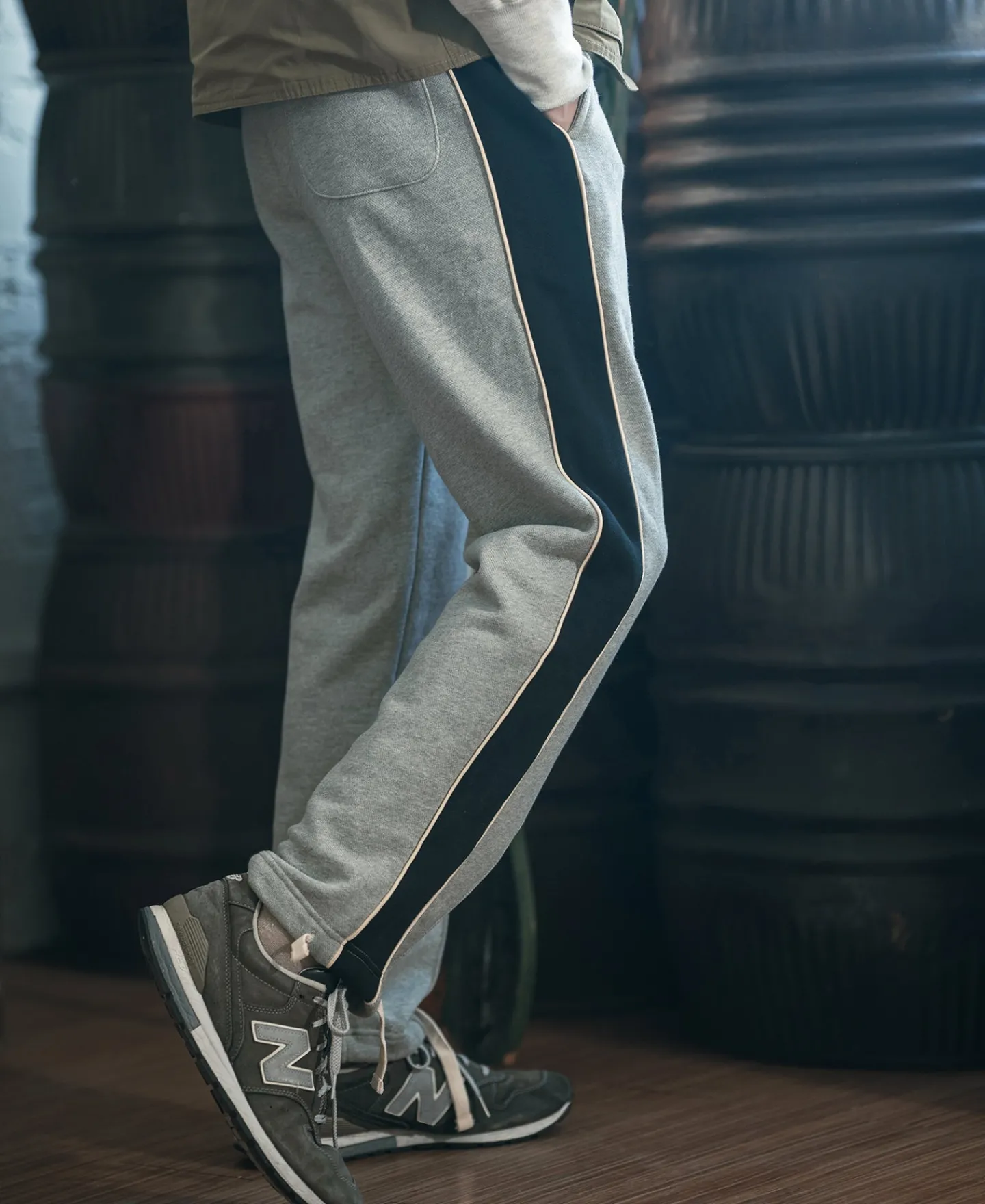 Bronson Mfg Classic Straight-Leg Striped Logo-Embroidered Cotton-Terry Sweatpants -> Pants & Trousers|Sweatpants