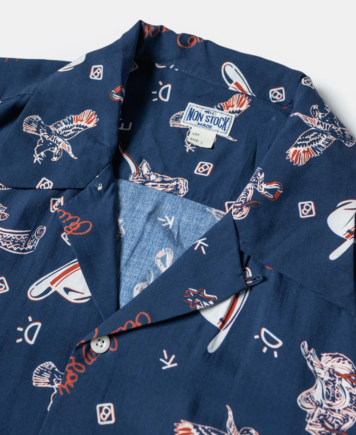 Bronson Mfg Cowboy Symbols Pattern Cuban Collar Shirt -> Short Sleeve Shirts