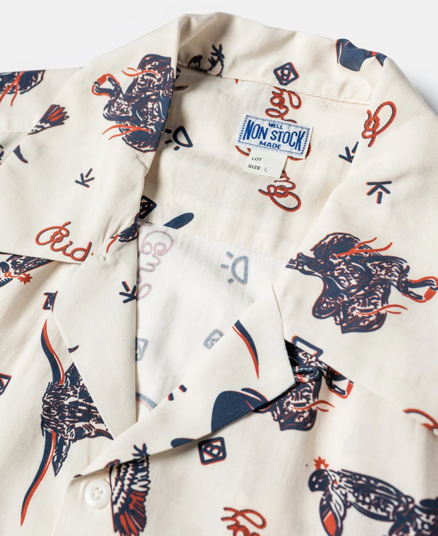 Bronson Mfg Cowboy Symbols Pattern Cuban Collar Shirt -> Short Sleeve Shirts