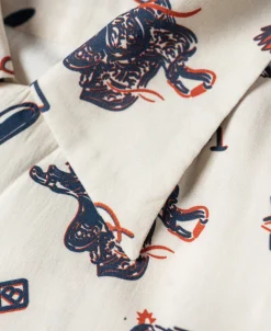 Bronson Mfg Cowboy Symbols Pattern Cuban Collar Shirt -><noscript><img width=