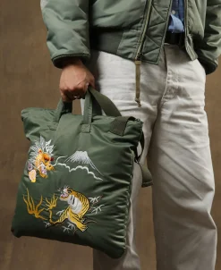 Bronson Mfg Dragon × Tiger Embroidery Flyers Helmet Bag><noscript><img width=