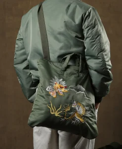Bronson Mfg Dragon × Tiger Embroidery Flyers Helmet Bag><noscript><img width=