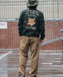 Bronson Mfg Fox Embroidery Vietnam Souvenir Jacket><noscript><img width=