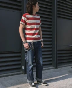 Bronson Mfg Heavyweight Cotton Wide Striped T-Shirt -><noscript><img width=