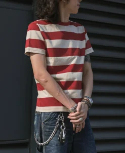 Bronson Mfg Heavyweight Cotton Wide Striped T-Shirt -><noscript><img width=