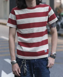 Bronson Mfg Heavyweight Cotton Wide Striped T-Shirt -><noscript><img width=