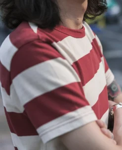 Bronson Mfg Heavyweight Cotton Wide Striped T-Shirt -><noscript><img width=