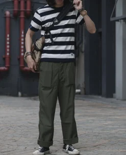 Bronson Mfg Heavyweight Cotton Wide Striped T-Shirt -><noscript><img width=