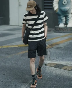 Bronson Mfg Heavyweight Cotton Wide Striped T-Shirt -><noscript><img width=