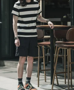 Bronson Mfg Heavyweight Cotton Wide Striped T-Shirt -><noscript><img width=