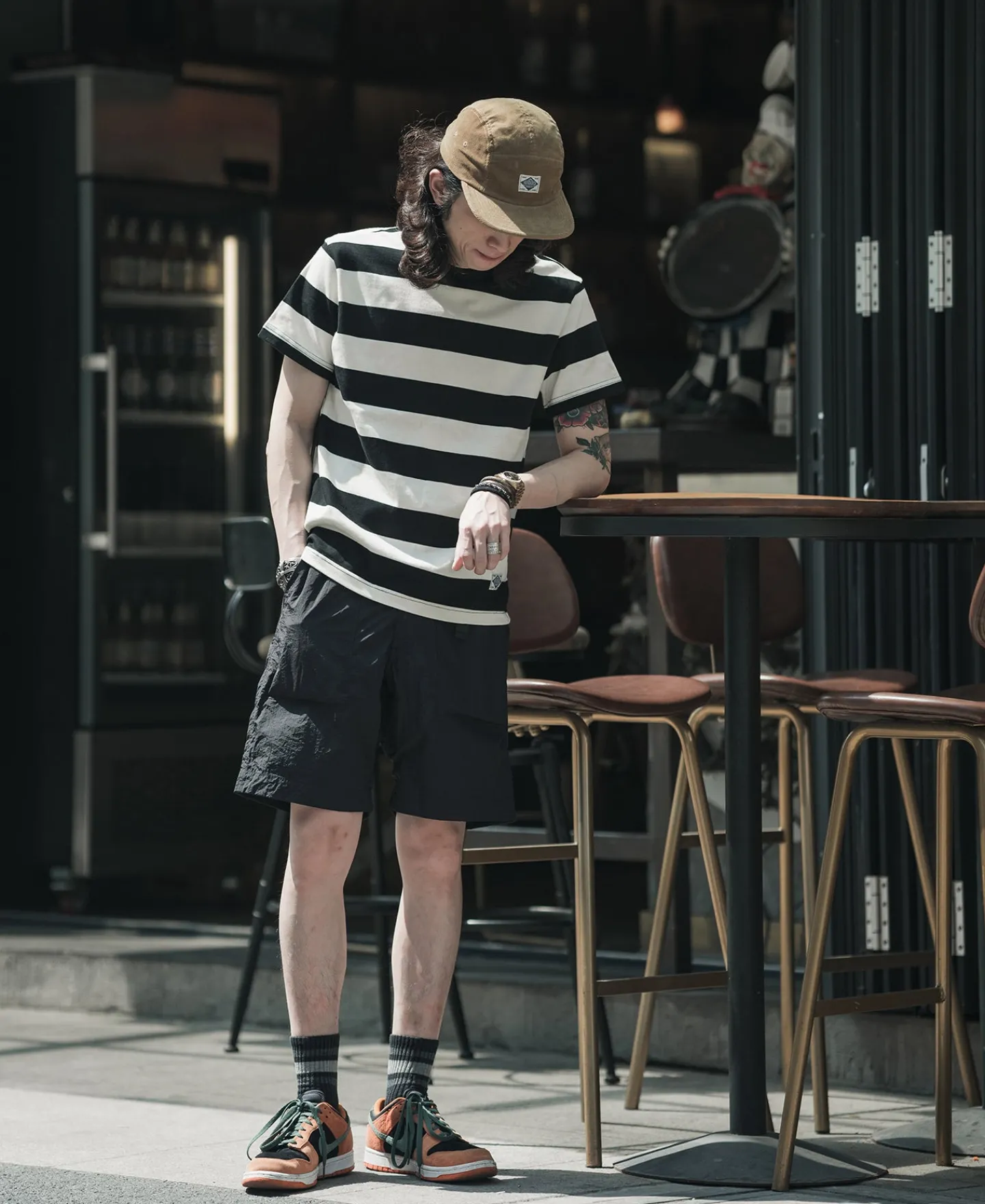 Bronson Mfg Heavyweight Cotton Wide Striped T-Shirt -> Short Sleeve T-Shirts