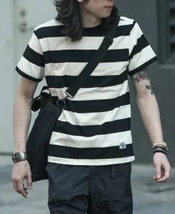 Bronson Mfg Heavyweight Cotton Wide Striped T-Shirt -><noscript><img width=