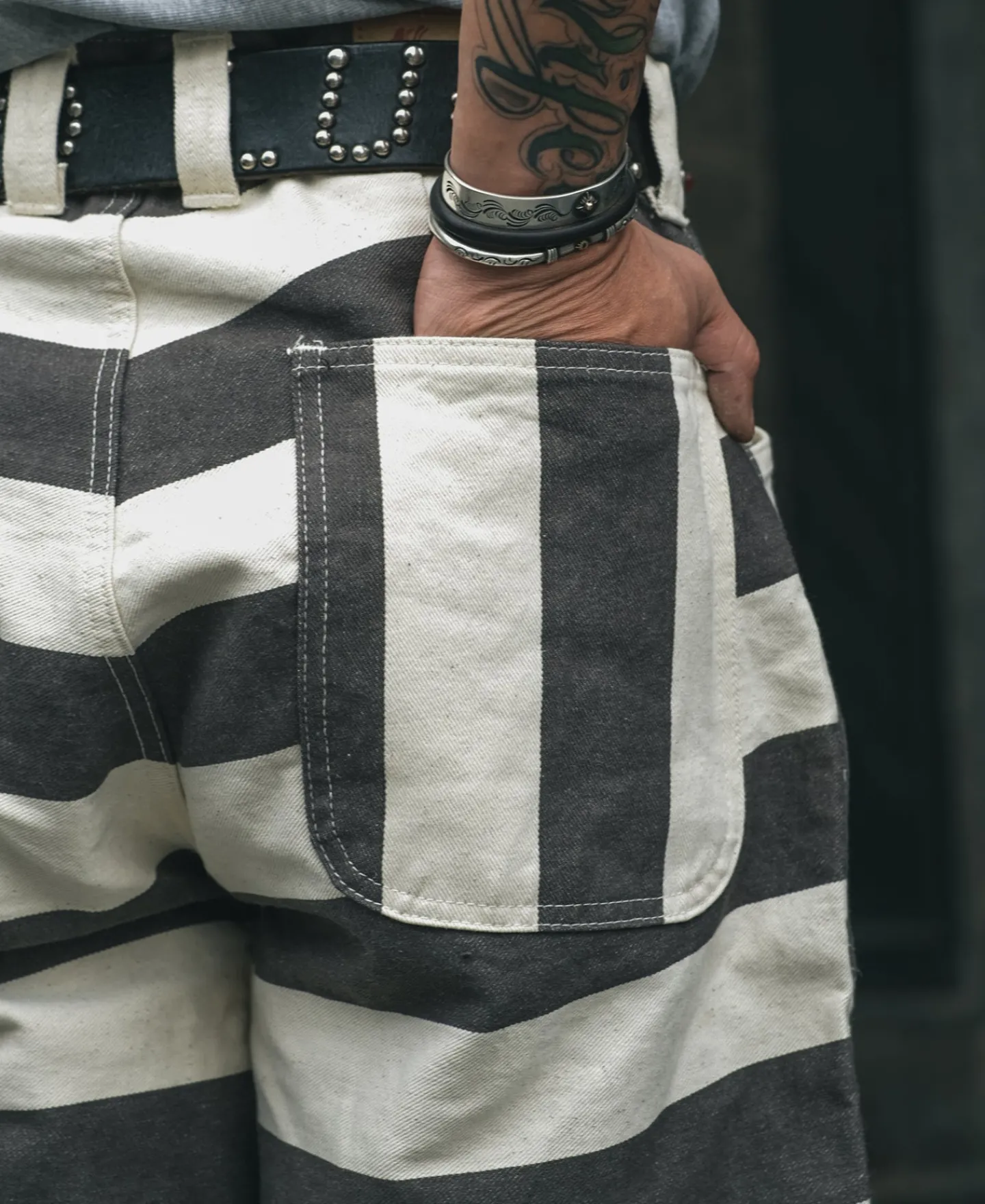 Bronson Mfg Heavyweight Wide Striped Prisoner Pants> Pants & Trousers