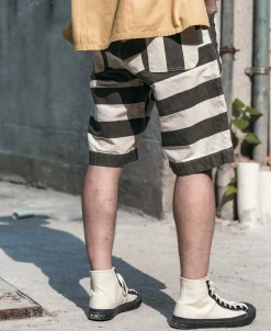 Bronson Mfg Heavyweight Wide Striped Prisoner Shorts><noscript><img width=