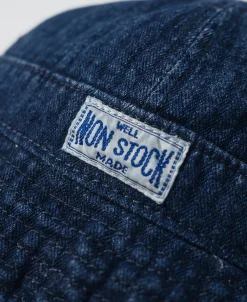 Bronson Mfg Herringbone Denim Bucket Hat><noscript><img width=