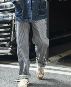 Bronson Mfg Hickory Stripe Carpenter Pants><noscript><img width=