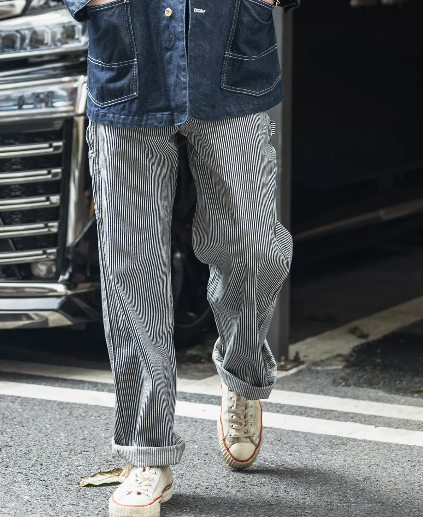 Bronson Mfg Hickory Stripe Carpenter Pants> Pants & Trousers