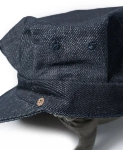 Bronson Mfg Denim Railroad Engineer Cap><noscript><img width=
