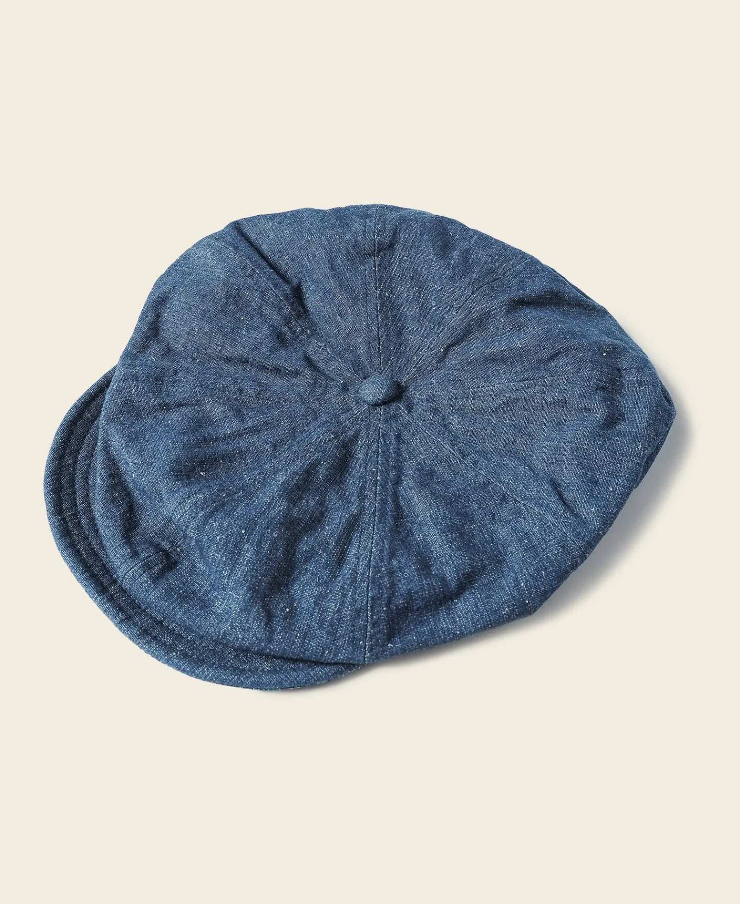Bronson Mfg Indigo Linen and Cotton-Blend Newsboy Cap> Hats & Caps