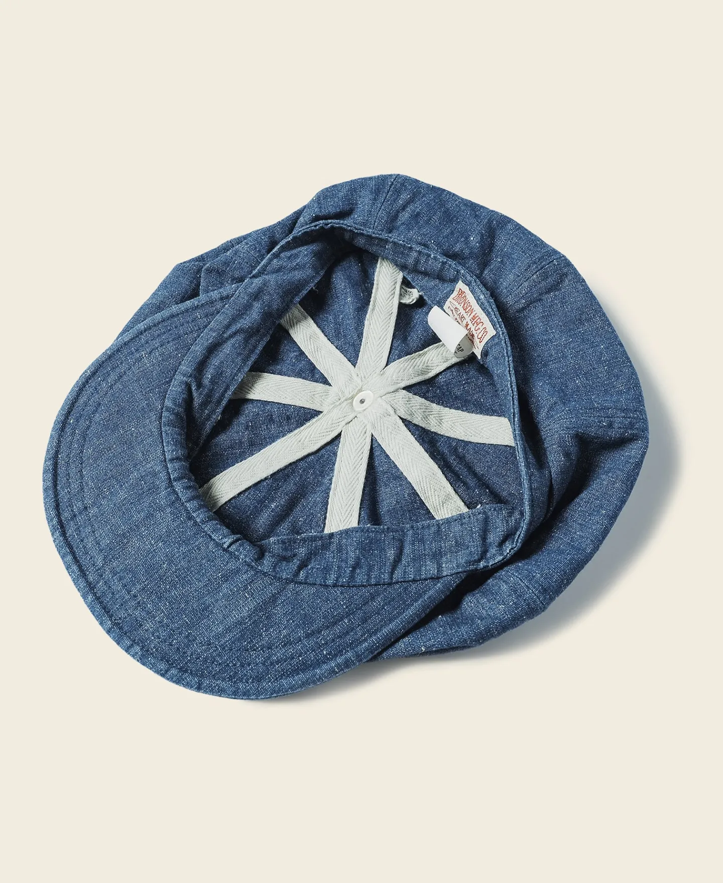 Bronson Mfg Indigo Linen and Cotton-Blend Newsboy Cap> Hats & Caps